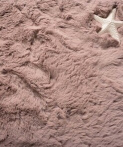 Tapis Carré moelleux poils longs - Comfy Plus - rose - close up