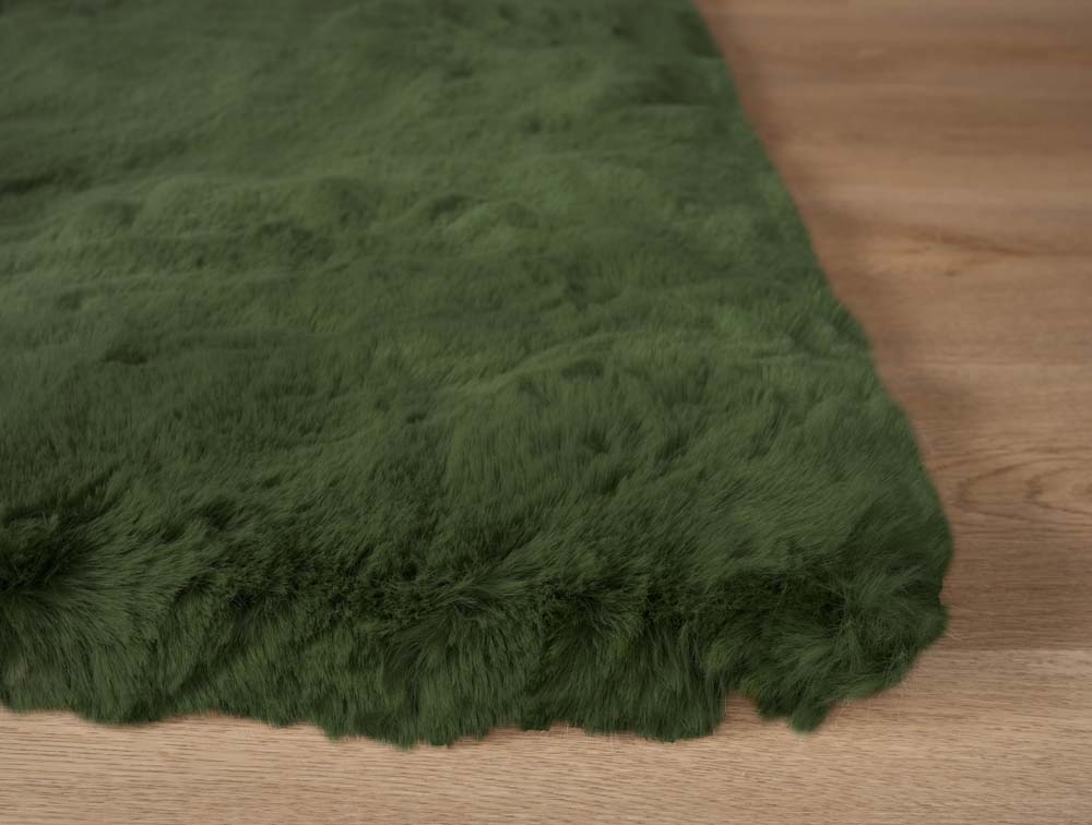 Tapis doux carré - Comfy Deluxe vert olive - close up Tapis doux carré - Comfy Deluxe vert olive - close up