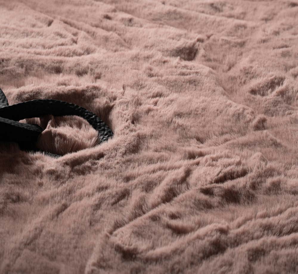 Tapis doux carré - Comfy Deluxe rose - close up Tapis doux carré - Comfy Deluxe rose - close up