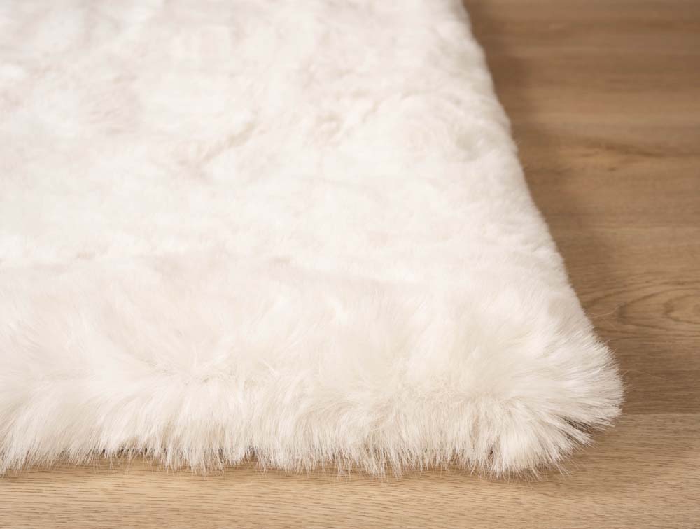 Tapis doux carré - Comfy Deluxe blanc - close up Tapis doux carré - Comfy Deluxe blanc - close up