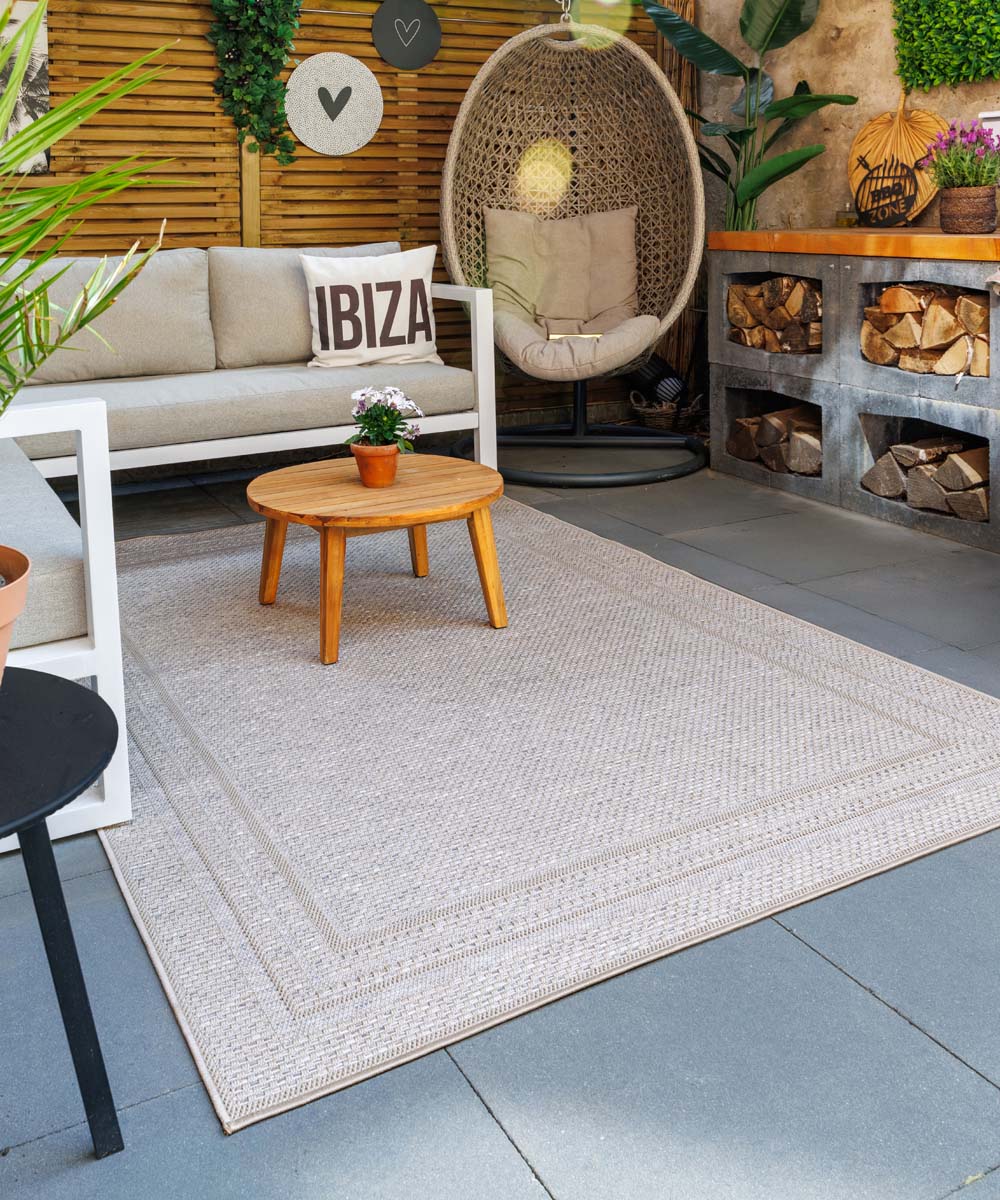 Tapis d'extérieur - Mira Frame beige Tapis d'extérieur - Mira Frame beige