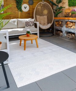 Tapis d'extérieur - Elvora Linea crème