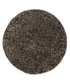 Tapis rond poils longs - Blend noir/gris - overzicht, thumbnail