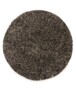 Tapis rond poils longs - Blend noir/gris - overzicht, thumbnail