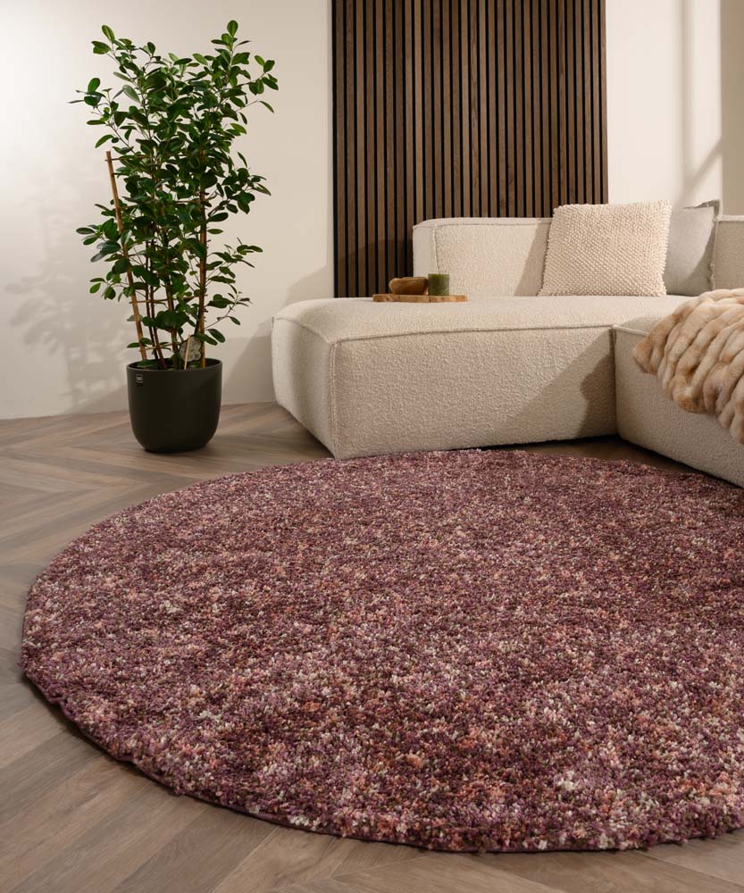 Tapis rond poils longs - Blend rose - sfeer Tapis rond poils longs - Blend rose - sfeer