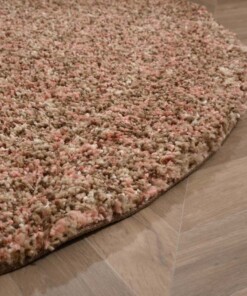 Tapis rond poils longs - Blend rose/beige - close up, thumbnail Tapis rond poils longs - Blend rose/beige - close up, thumbnail