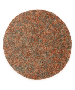 Tapis rond poils longs - Blend orange/bleu - overzicht, thumbnail Tapis rond poils longs - Blend orange/bleu - overzicht, thumbnail