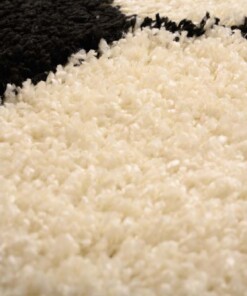 Tapis football rond - Sports crème/noir - close up, thumbnail