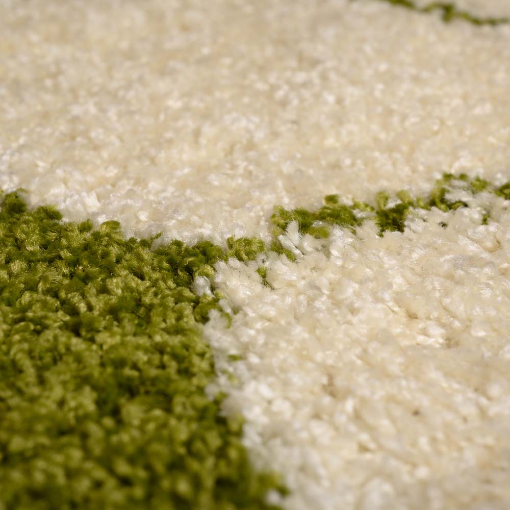 Tapis football rond - Sports crème/vert - close up Tapis football rond - Sports crème/vert - close up