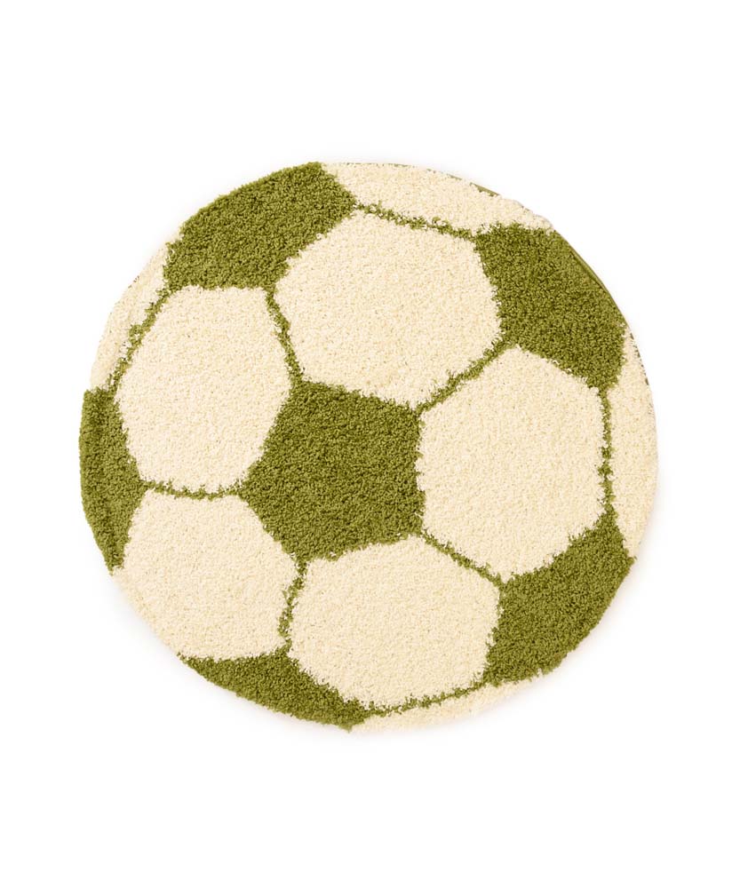 Tapis football rond - Sports crème/vert - overzicht Tapis football rond - Sports crème/vert - overzicht