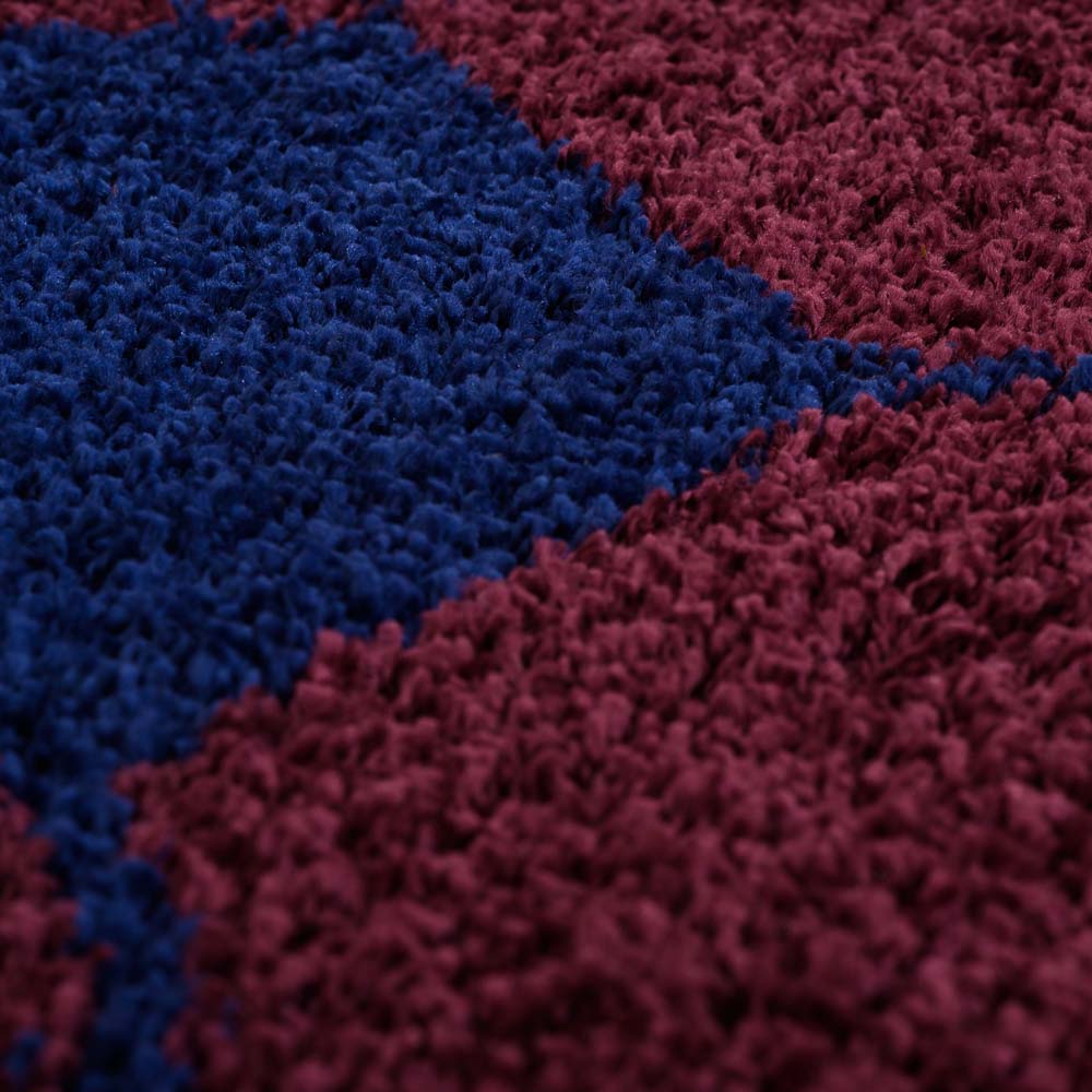 Tapis football rond - Sports bleu foncé/rouge - close up Tapis football rond - Sports bleu foncé/rouge - close up