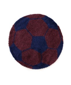 Tapis football rond - Sports bleu foncé/rouge - overzicht