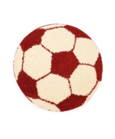 Tapis football rond - Sports crème/rouge - overzicht, thumbnail