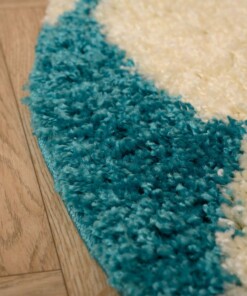 Tapis football rond - Sports crème/turquoise - close up, thumbnail Tapis football rond - Sports crème/turquoise - close up, thumbnail