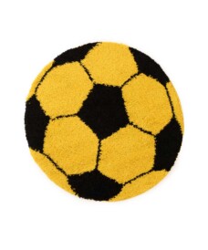 Tapis football rond - Sports jaune/noir - overzicht, thumbnail