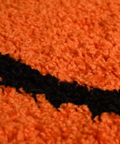 Tapis basket rond - Sports orange/noir - close up, thumbnail Tapis basket rond - Sports orange/noir - close up, thumbnail