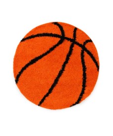 Tapis basket rond - Sports orange/noir - overzicht, thumbnail