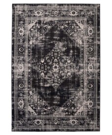 Tapis lavable en machine - Leona noir - overzicht, thumbnail