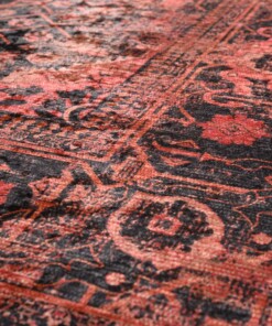 Tapis lavable en machine - Leona rouge - close up, thumbnail Tapis lavable en machine - Leona rouge - close up, thumbnail