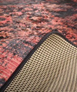 Tapis lavable en machine - Leona rouge - close up, thumbnail Tapis lavable en machine - Leona rouge - close up, thumbnail