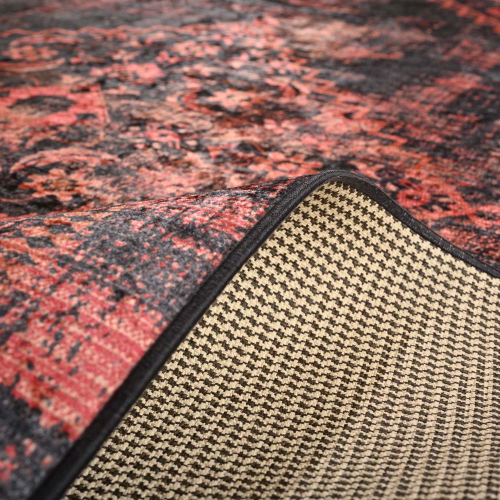 Tapis lavable en machine - Leona rouge - close up Tapis lavable en machine - Leona rouge - close up