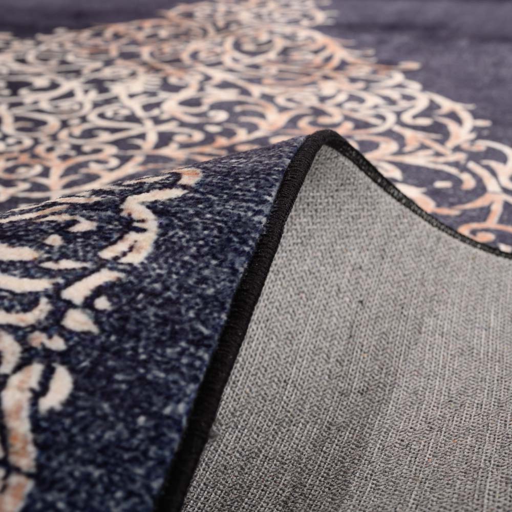 Tapis lavable en machine - Silas anthracite - close up Tapis lavable en machine - Silas anthracite - close up