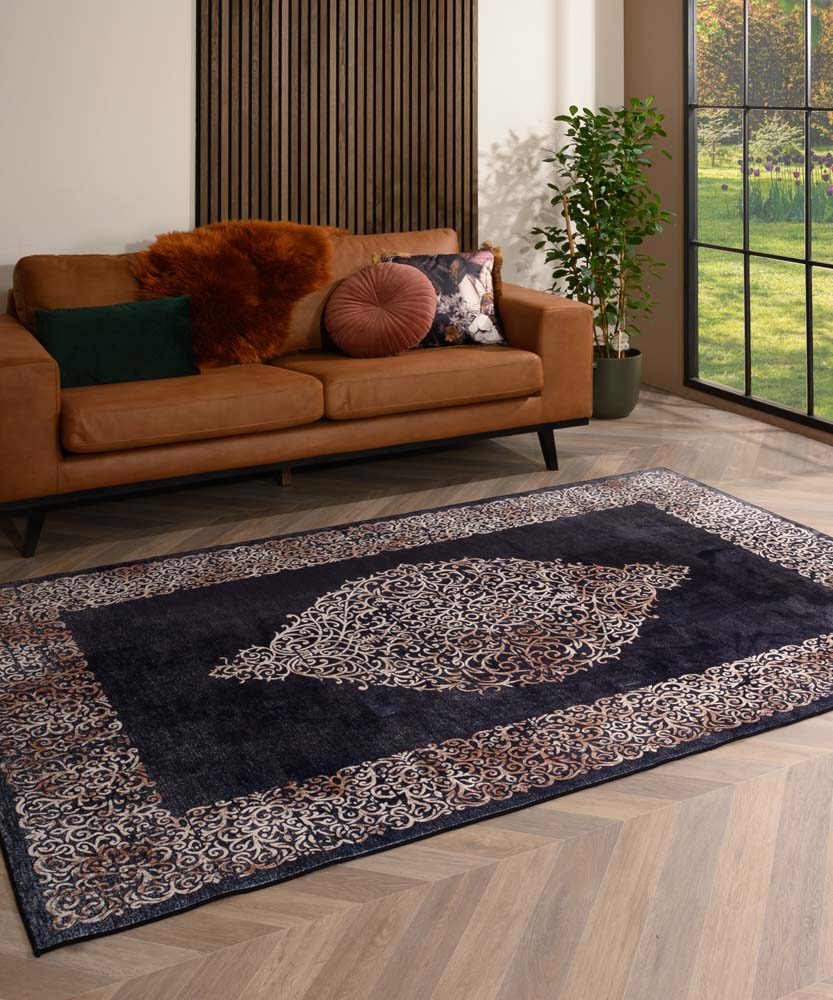 Tapis lavable en machine - Silas anthracite - sfeer Tapis lavable en machine - Silas anthracite - sfeer