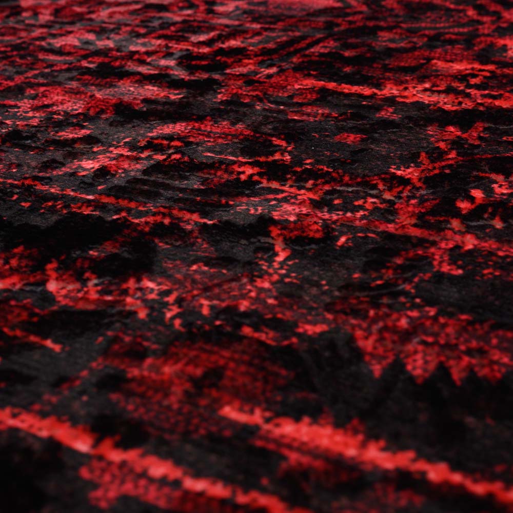 Tapis lavable en machine - Luca rouge - close up Tapis lavable en machine - Luca rouge - close up