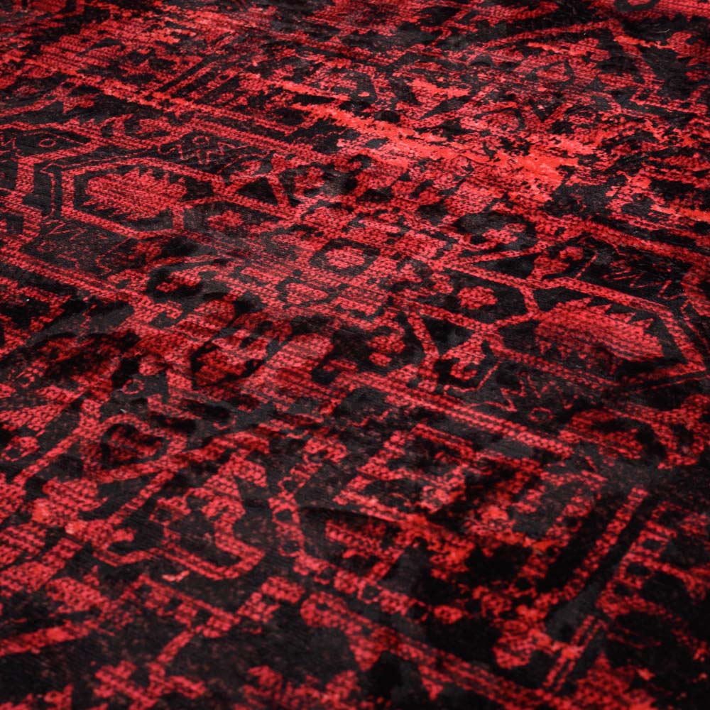 Tapis lavable en machine - Luca rouge - close up Tapis lavable en machine - Luca rouge - close up