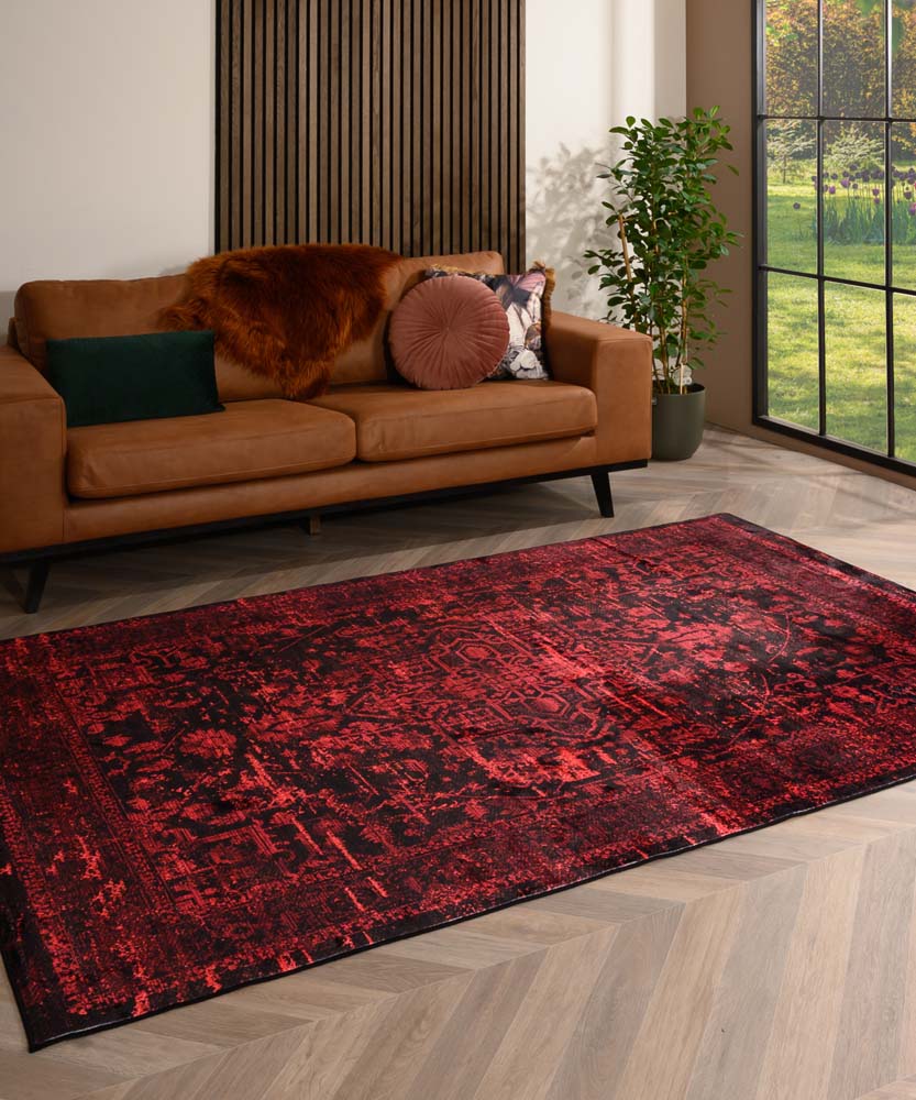 Tapis lavable en machine - Luca rouge - sfeer Tapis lavable en machine - Luca rouge - sfeer