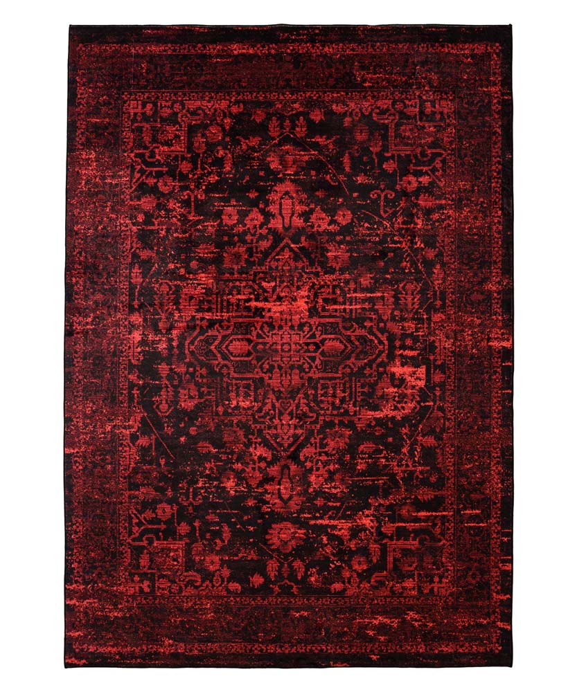Tapis lavable en machine - Luca rouge - overzicht Tapis lavable en machine - Luca rouge - overzicht