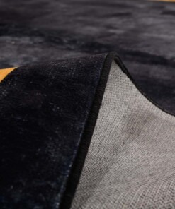 Tapis de couloir lavable - Alessia noir/or - close up, thumbnail Tapis de couloir lavable - Alessia noir/or - close up, thumbnail