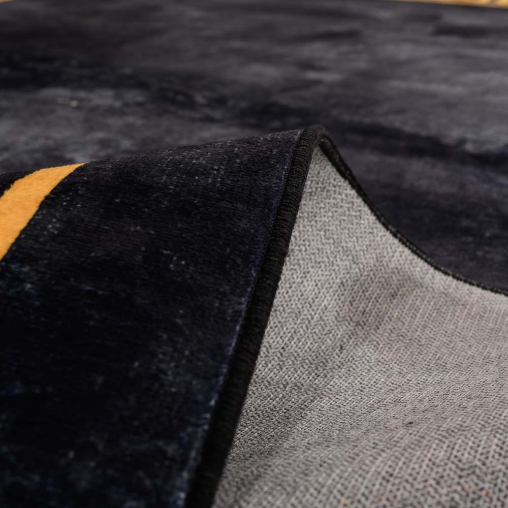 Tapis de couloir lavable - Alessia noir/or - close up Tapis de couloir lavable - Alessia noir/or - close up