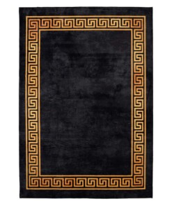 Tapis de couloir lavable - Alessia noir/or - overzicht
