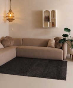 Tapis poil ras Fine - Anthracite