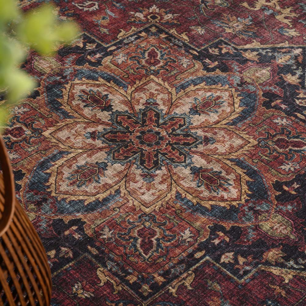 Tapis extérieur vintage - Valenca Brio rouge - close up Tapis extérieur vintage - Valenca Brio rouge - close up