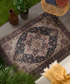 Tapis extérieur vintage - Valenca Brio rouge/bleu foncé - sfeer