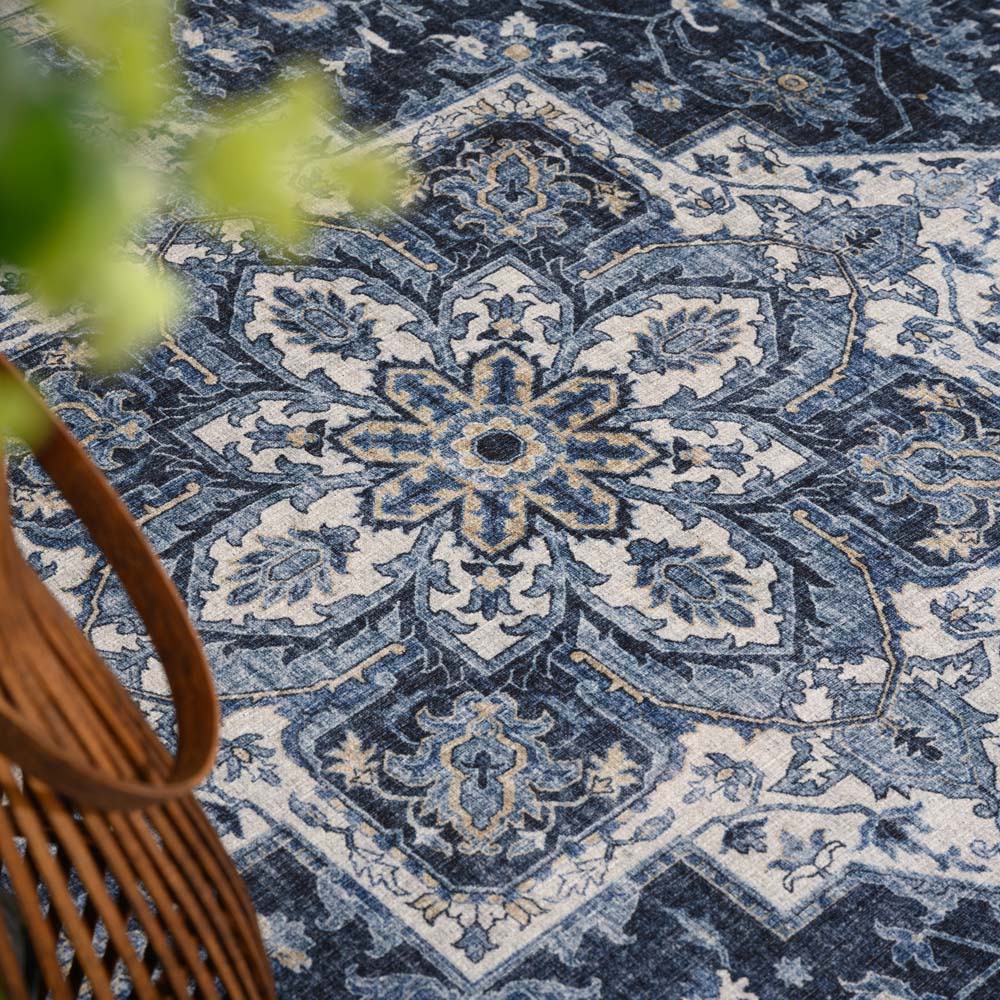 Tapis extérieur vintage - Valenca Brio bleu Tapis extérieur vintage - Valenca Brio bleu