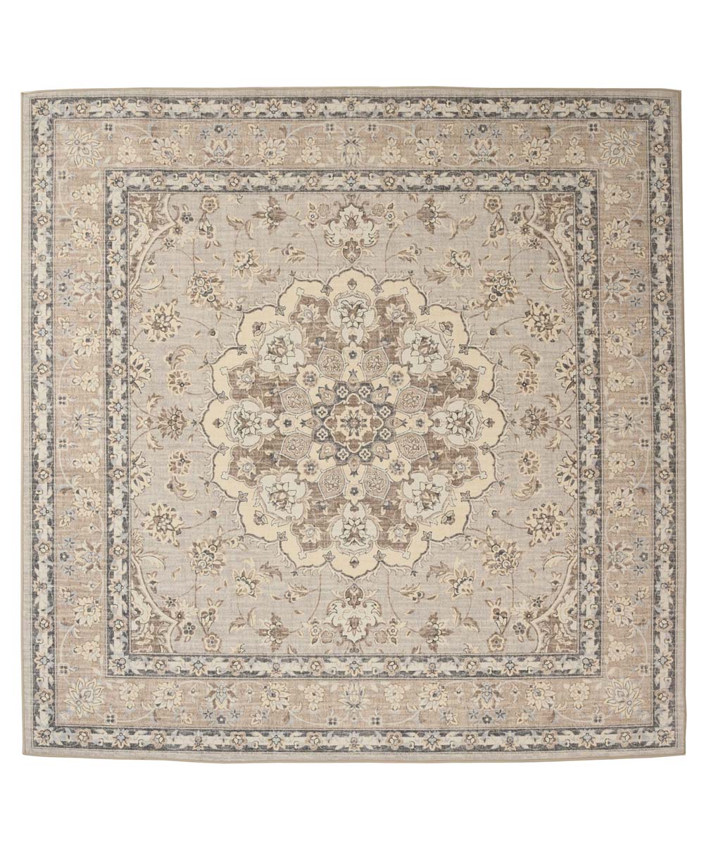 Tapis extérieur vintage carré - Valenca Nova beige/gris clair - overzicht Tapis extérieur vintage carré - Valenca Nova beige/gris clair - overzicht