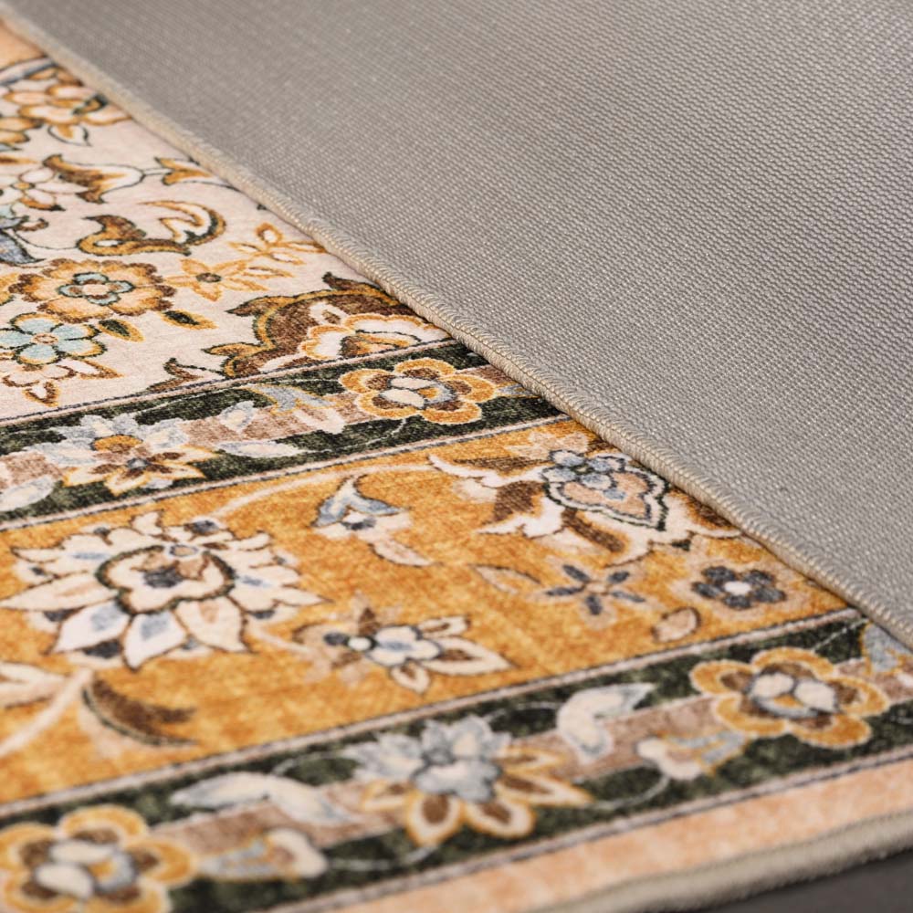 Tapis extérieur vintage carré - Valenca Nova jaune - close up Tapis extérieur vintage carré - Valenca Nova jaune - close up