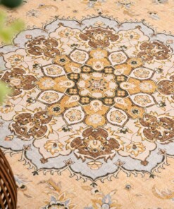 Tapis extérieur vintage carré - Valenca Nova jaune - close up, thumbnail Tapis extérieur vintage carré - Valenca Nova jaune - close up, thumbnail