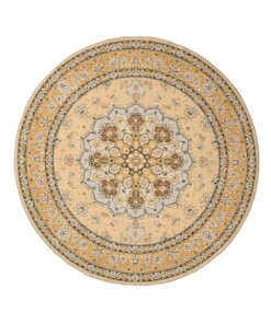 Tapis extérieur rond vintage - Valenca Nova jaune - overzicht