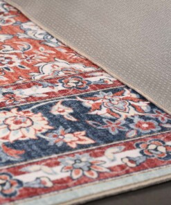 Tapis extérieur vintage carré - Valenca Nova vert sauge/rouge - close up, thumbnail Tapis extérieur vintage carré - Valenca Nova vert sauge/rouge - close up, thumbnail