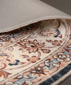 Tapis extérieur vintage ovale - Valenca Nova or/bleu - close up, thumbnail Tapis extérieur vintage ovale - Valenca Nova or/bleu - close up, thumbnail