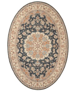 Tapis extérieur vintage ovale - Valenca Nova or/bleu - overzicht