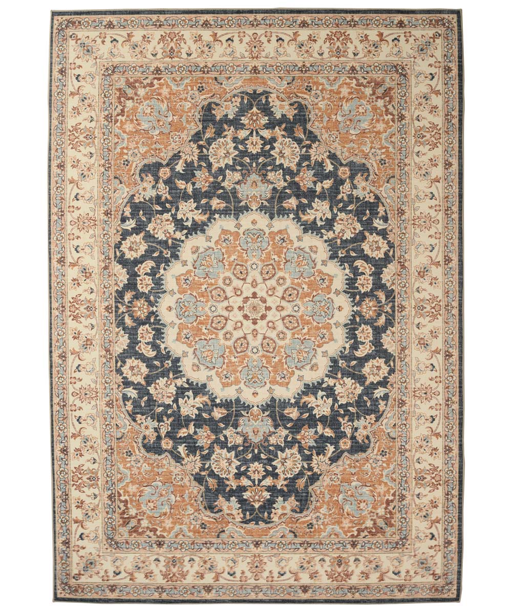 Tapis extérieur vintage - Valenca Nova or/bleu - overzicht Tapis extérieur vintage - Valenca Nova or/bleu - overzicht