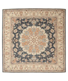 Tapis extérieur vintage carré - Valenca Nova or/bleu - overzicht, thumbnail