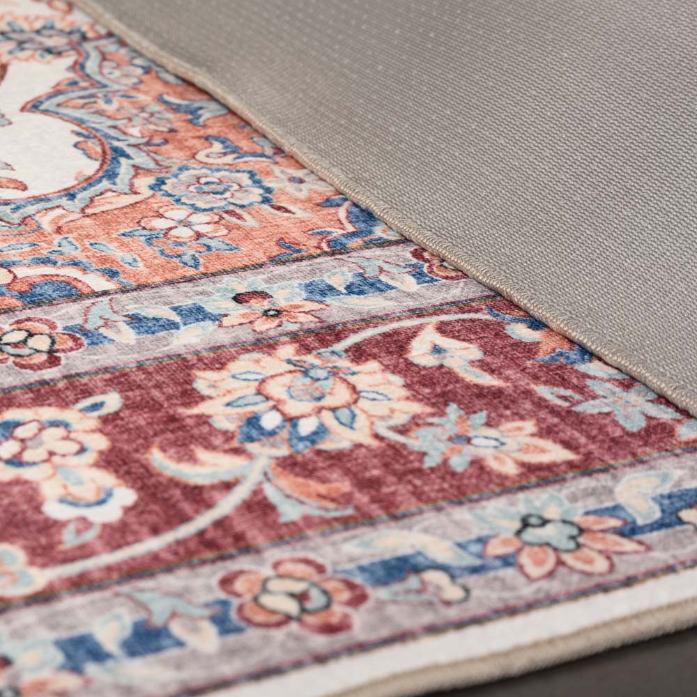 Tapis extérieur vintage - Valenca Nova crème/rouge - close up Tapis extérieur vintage - Valenca Nova crème/rouge - close up