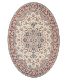 Tapis extérieur vintage ovale - Valenca Nova crème/rouge - overzicht, thumbnail