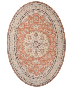 Tapis extérieur vintage ovale - Valenca Nova terre cuite - overzicht